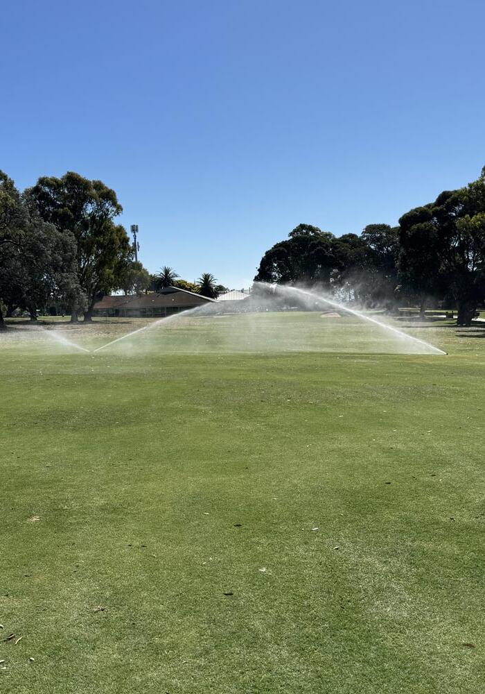Rain Bird sprinkler system installation for golf course in Clifton Springs