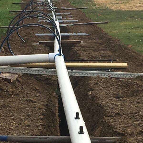 Sprinkler system being installed in Geelong